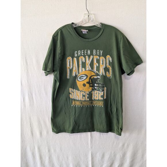 Vintage Y2K Green Bay Packers Junk Food Green T-Shirt Size Large - Picture 1 of 7